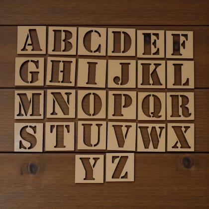 Alphabet Stencils Set – Reusable A to Z Letter Stencils for Kids Learning, Art, Craft, Painting and Drawing