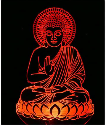 SUPER AJANTA 2041 Gautam Buddh 3D Night Lamp Multi - Pack of 1