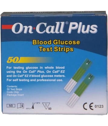 On Call Plus Blood Glucose Sugar Test Strips - 50 Test Strips Sg-133111