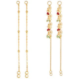 1gram gold Plated Kanchain Ear chain earcuff Ear to Ear Combo for Women & Girls