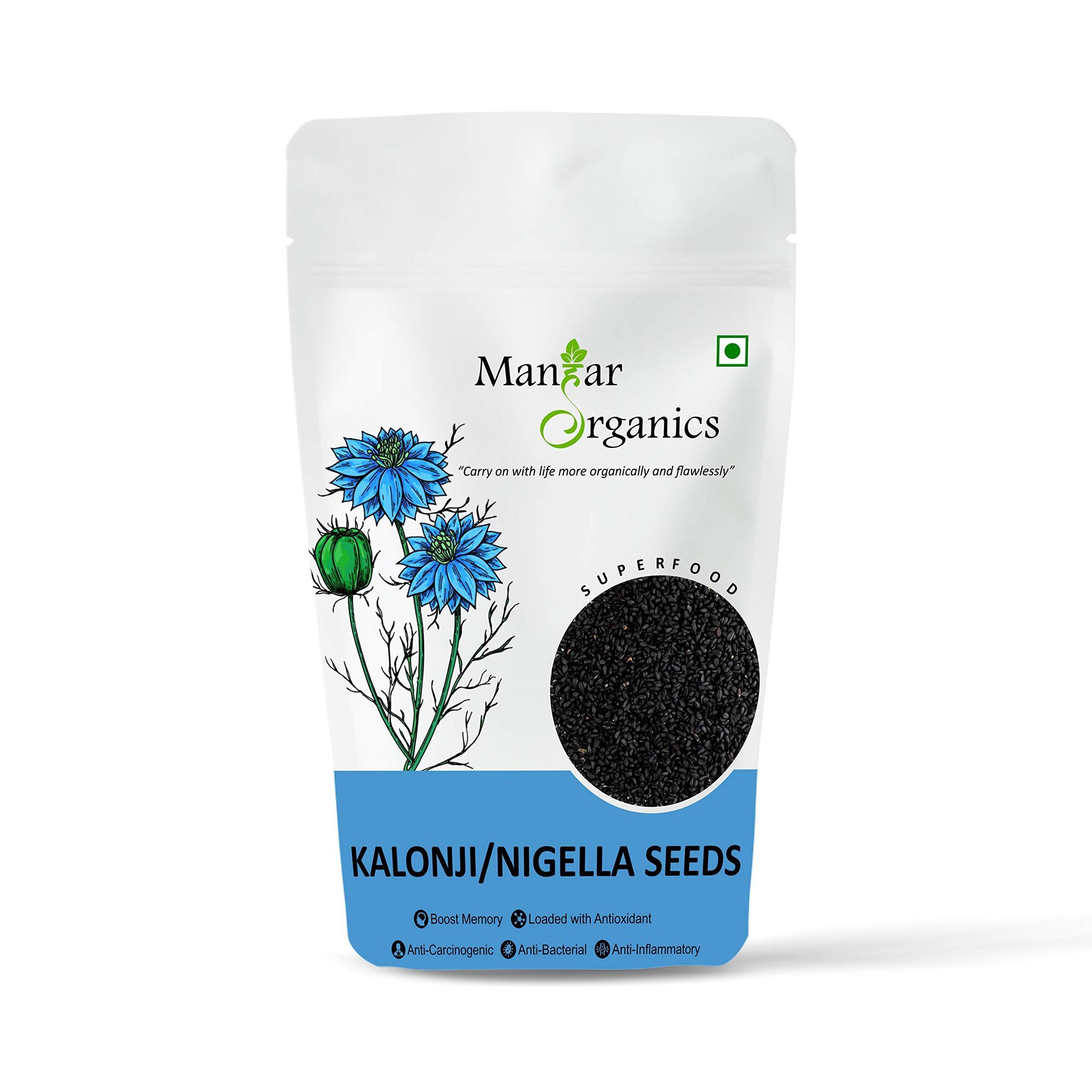 ManHar Organics Nigella Seeds 125gm- Kalonji seeds for hair growth (125gm)
