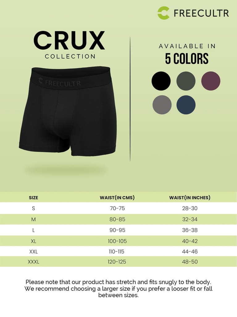 FREECULTR Men's Underwear Anti Bacterial Micromodal Airsoft Trunk - Non Itch No Chaffing Sweat Proof - Pack of 3-Sable Black,Port Wine,Avocado Green