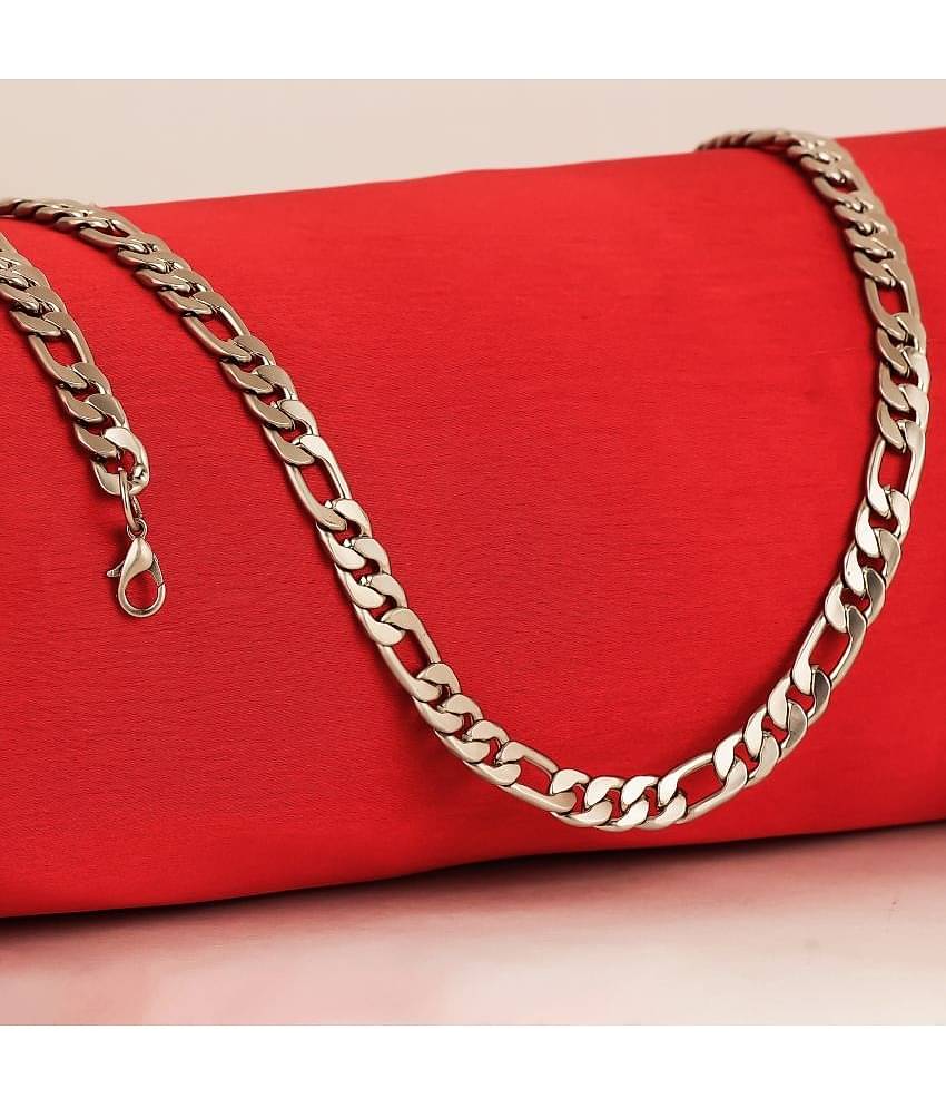 FASHION FRILL Silver Plated Stainless Steel Chain ( Pack of 1 )