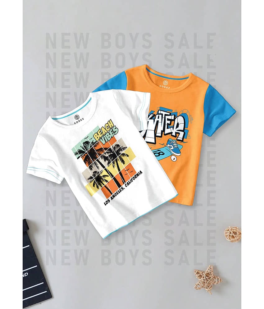 CODEZ Pack of 1 Boys Cotton Blend Polo T-Shirt ( Multi Color )