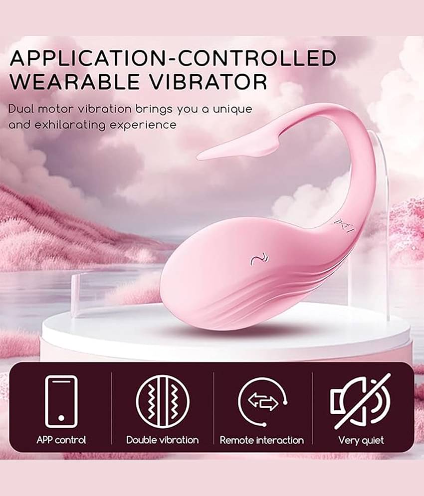 Pink Fish Mobile App Operated Massager For Body Relaxtion & Pain Relief, Pink Color (Pack of 1)