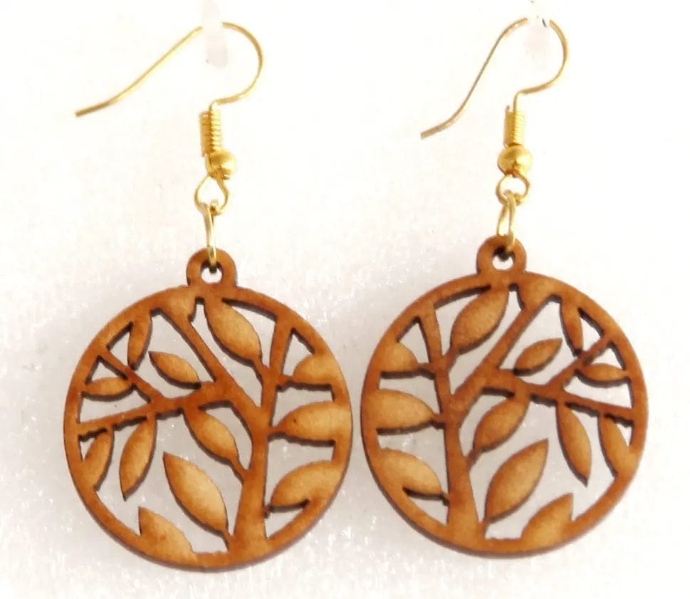 Nature-Inspired Wooden Earrings - Eco-Friendly Fashion