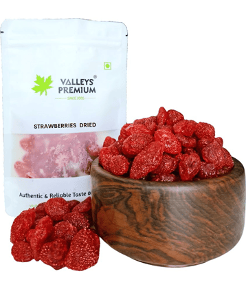 Valleys Premium Kashmiri Sun Dried and Dehydrated Strawberries 400 Gram