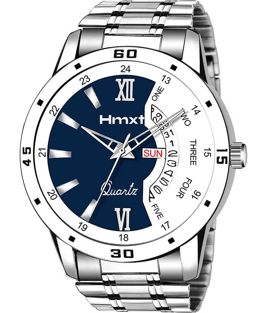 HMXT Silver Stainless Steel Analog Men's Watch