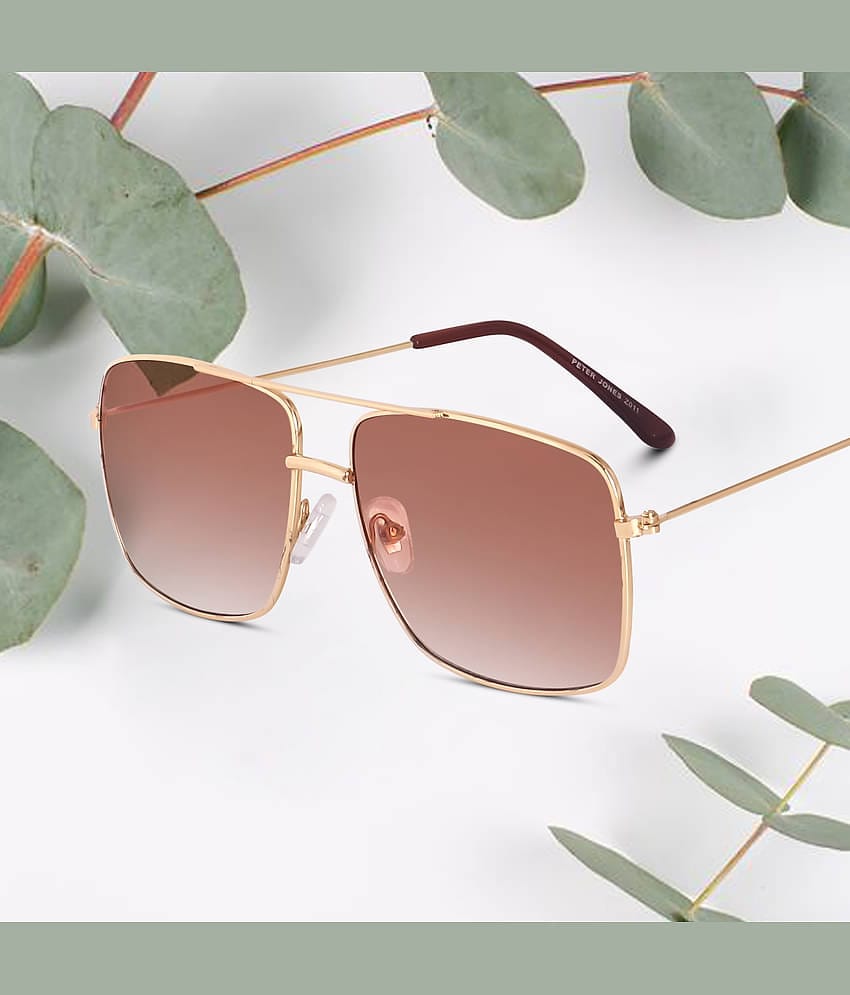 Peter Jones Gold Square Sunglasses ( Pack of 1 )