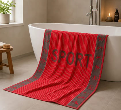 Red Lining Cotton Sport Towel