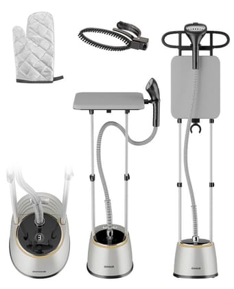 OWNAIR Standing Iron Steamer For Clothes | 2000W Standing Garment Steamer with 1.5L Water Tank, LED Touch Screen, 42g/min Steam, 8 Heat Modes & Adjustable Ironing Board | Vertical & Horizontal Iron OWNAIR Standing Iron Steamer For Clothes | 2000W Standin