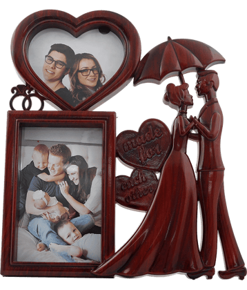 Sigaram Plastic TableTop Brown Collage Photo Frame - Pack of 1