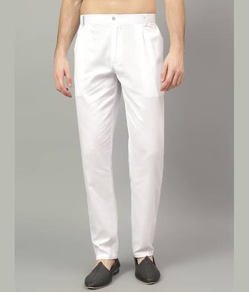 Yugnik Regular Flat Men's Joggers - White ( Pack of 1 )