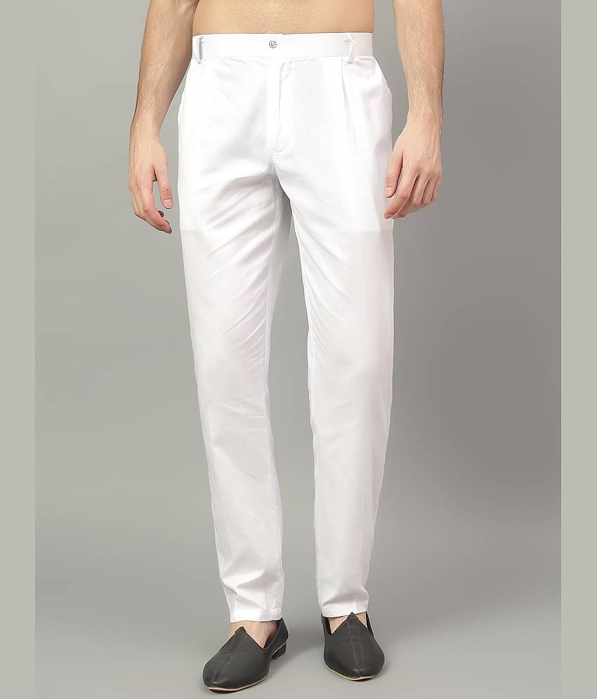 Yugnik Regular Flat Men's Joggers - White ( Pack of 1 )