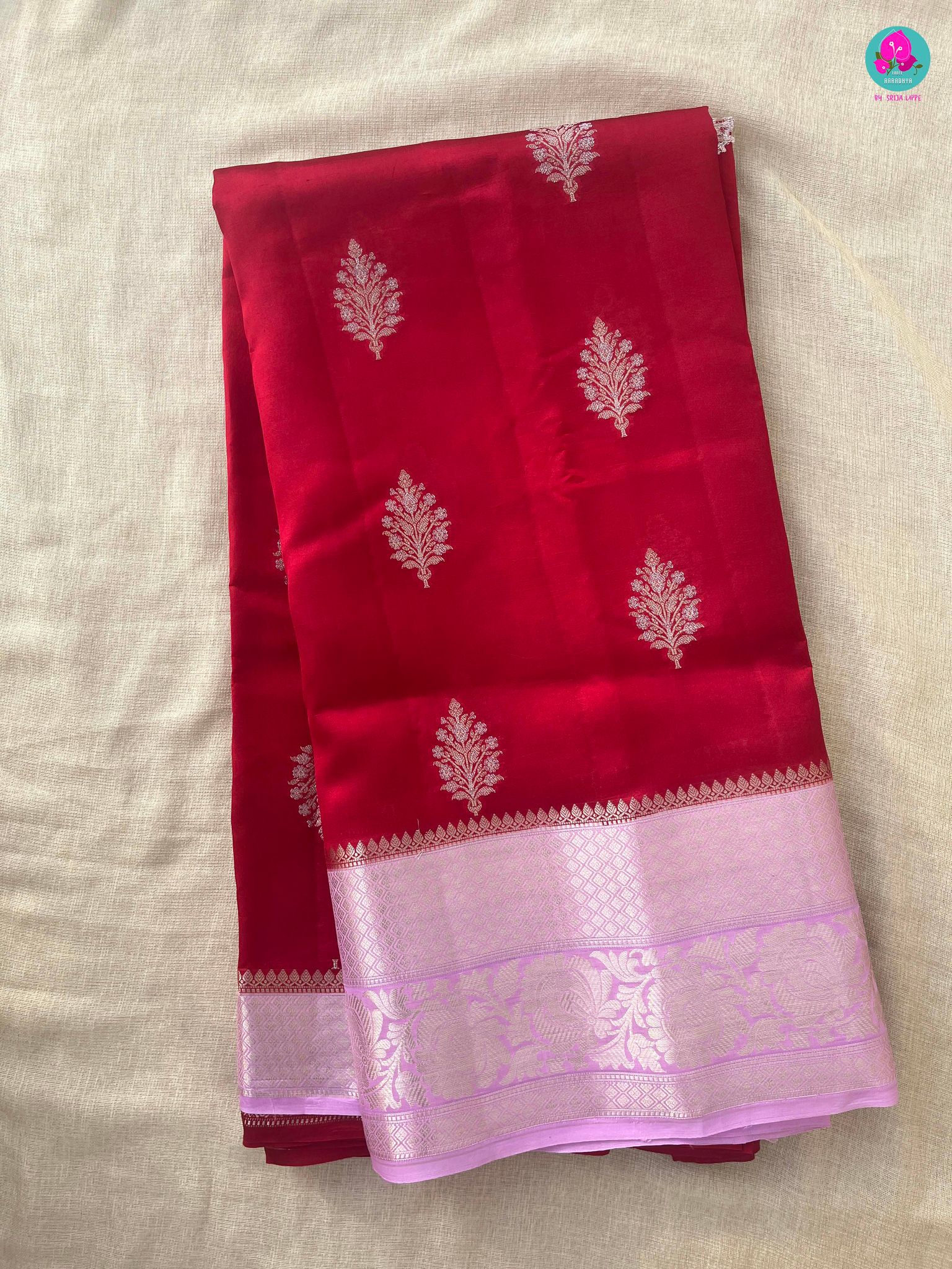 Pure Raw Mango silk Saree with Contrast Blouse-S