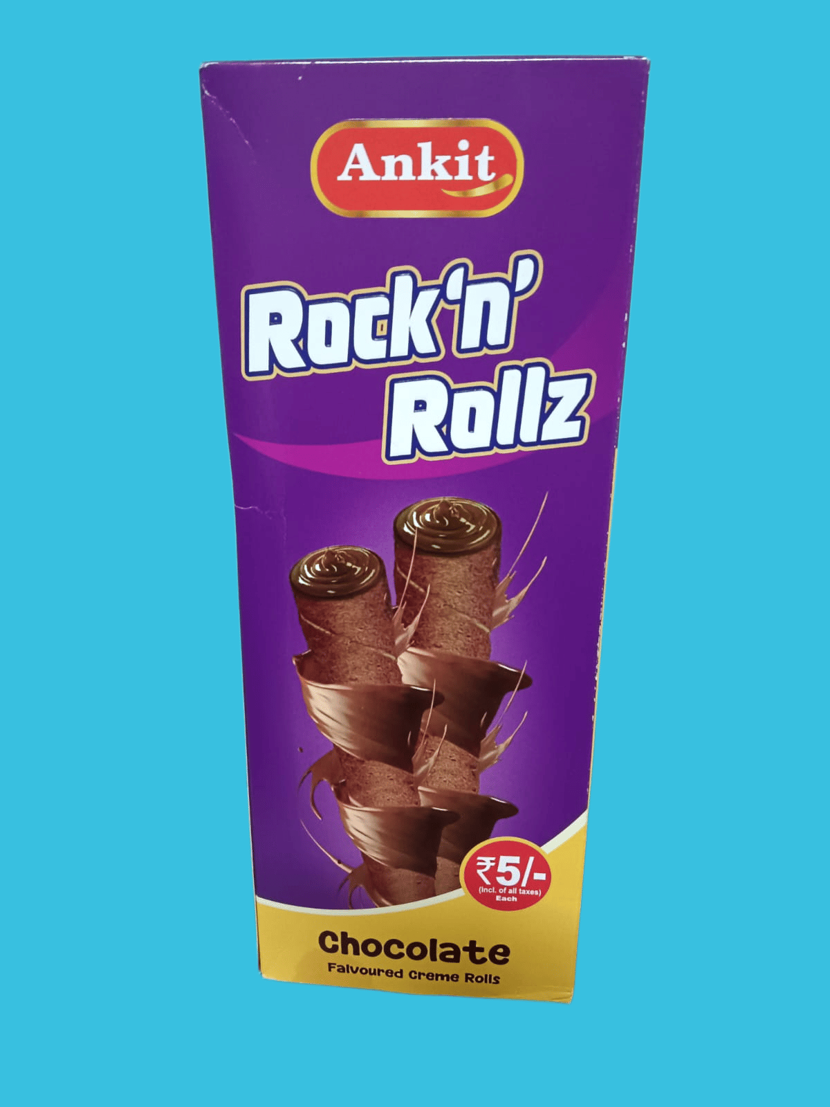 Ankit RocknRollz Chocolate-filled Wafer Rolls