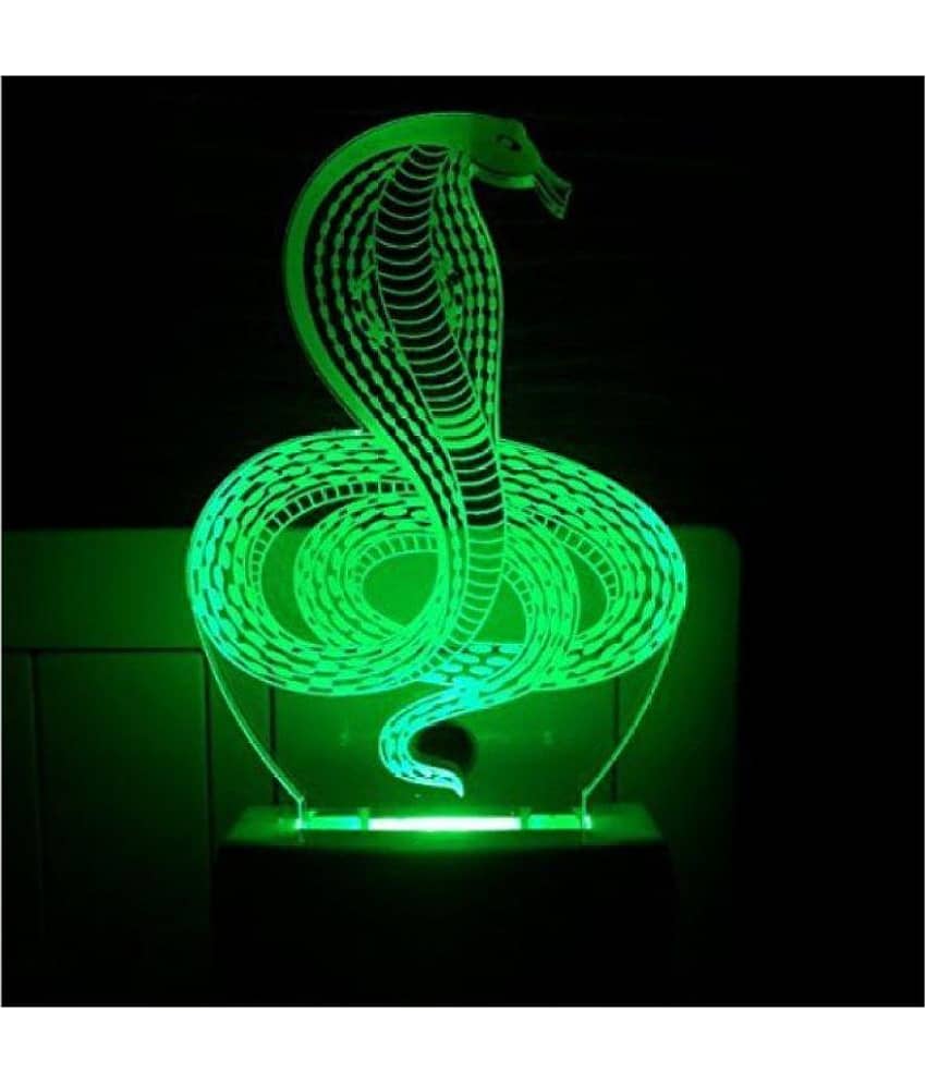 Ajanta Nag Devta Snake code: 2003 (Free Pen Stand) 3D NIGHT LAMP Night Lamp Multi - Pack of 1