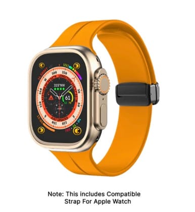 Prime - Soft Strap with Steel Magnetic Buckle - Yellow 45 MM
