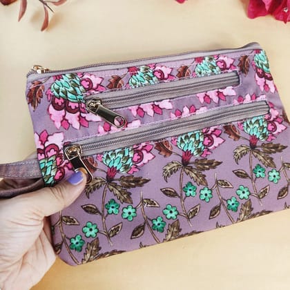 Multi-Purpose Pouch- Mauve Garden