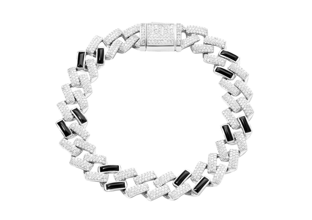 Black Iced Cuban Link Bracelet