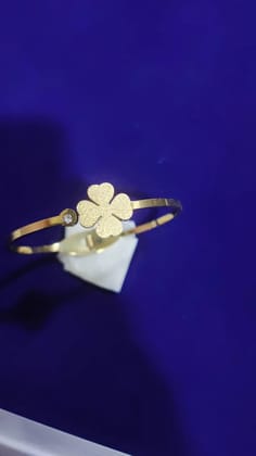 Fashion Gold Plated Stainless Steel Openable Crystal Bracelet | Cuff Bangle ||