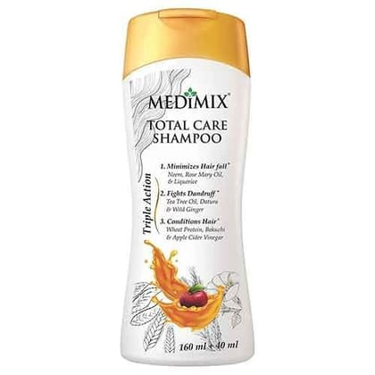 Medimix Total Care Shampoo Triple Action, 160 ml Get Extra, 40 ml