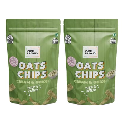Chef Urbano Combo Chips Oats Cream & Onion Pouch 85 Gms Pack Of 2