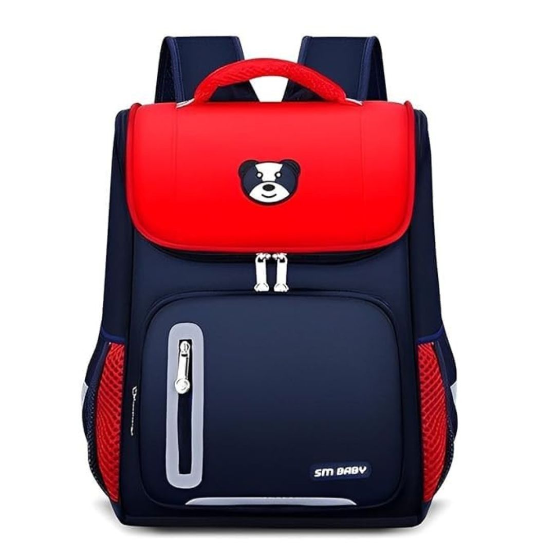 School Bag for kids with Cute Bear Design Ideal for 5-12 Years Boys & Girls School Bag for boys & Girls Red