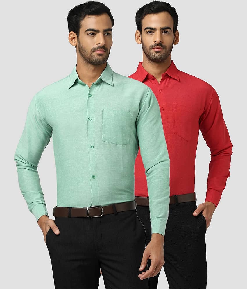 DESHBANDHU DBK - Multicolor Cotton Regular Fit Men's Casual Shirt ( Pack of 2 )