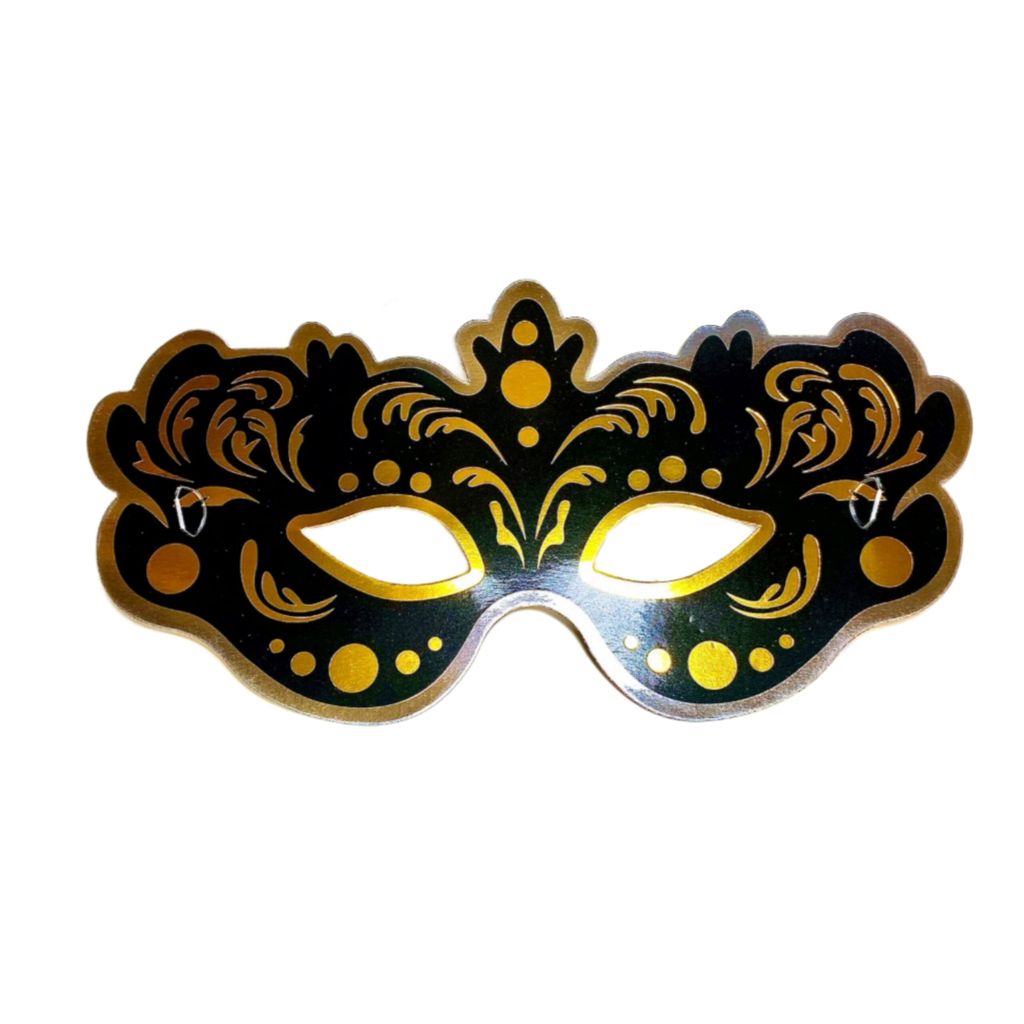 Mehendi Sangeet Stage Perofrmance Black Mask For Dancers - 4Pc