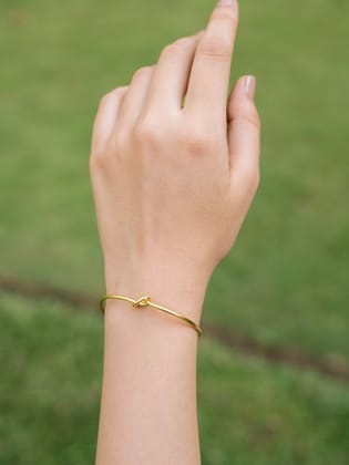 Milan Brass Slim Adjustable Bracelet (Anti Tarnish)