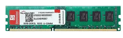 Simmtronics 8GB DDR3L Ram for Desktop 1600 Mhz