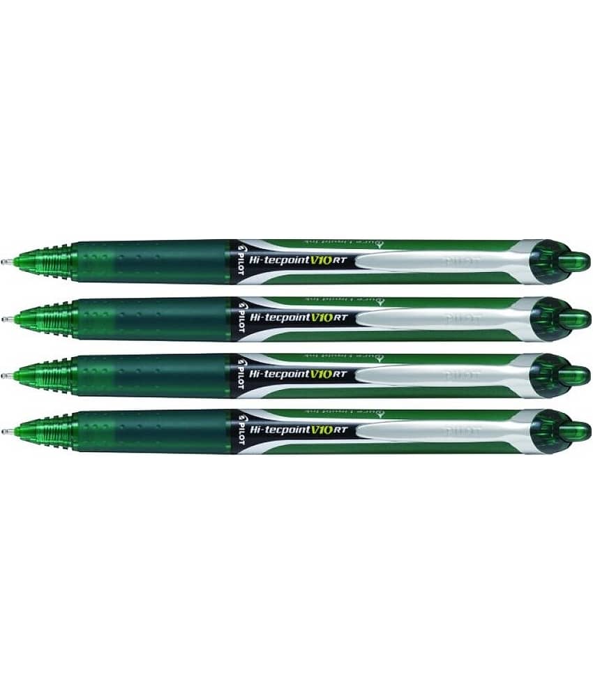 Pilot Hi-Tecpoint V10 RT (Green) Pack of 4