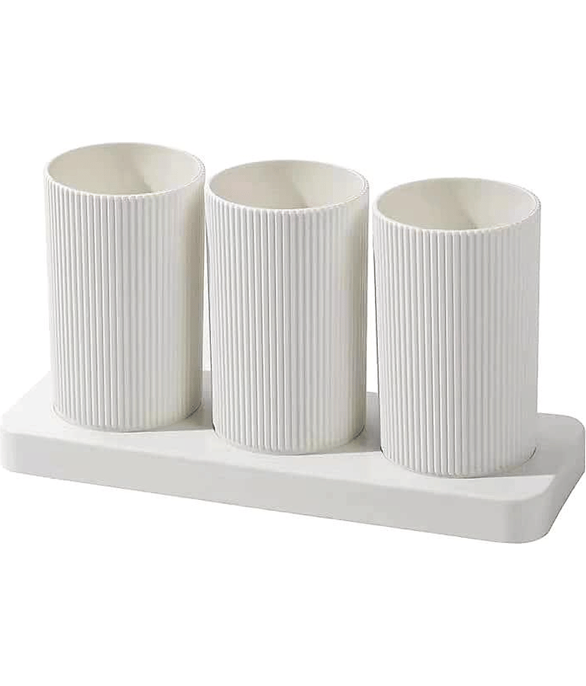 MAGICSPOON Kitchen Spoon Stand Polyproplene White Multi-Purpose Container ( Set of 1 )