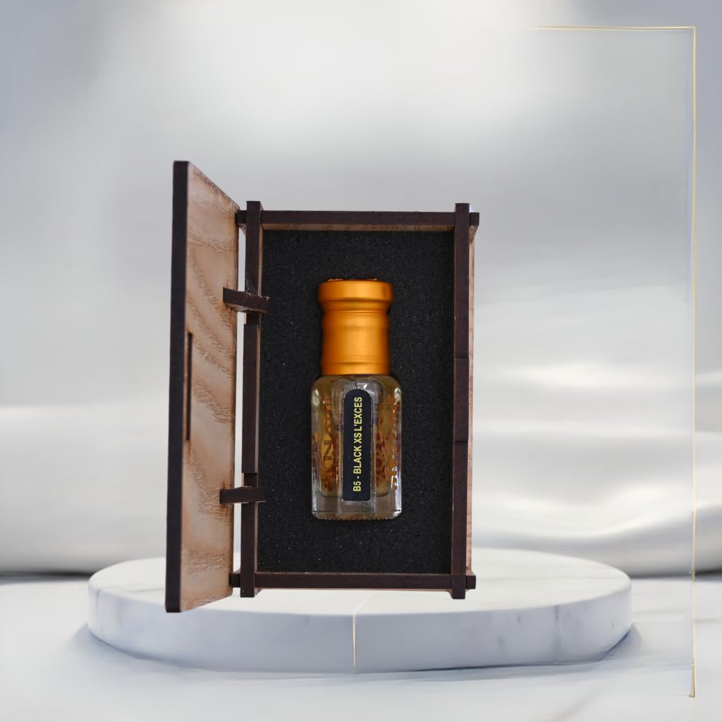 alNaqi fragrance Black-XSS-L-Exces 12ml - Luxury Black Perfume, No Alcohol Concentrated Lemonperfume, Pure Roses-Wood-Perfume, Original Intense-Parfum