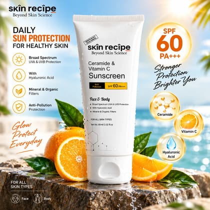Sunscreen SPF 60 PA+++ 60ml Ceramide & Vitamin C