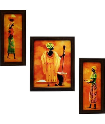 Indianara Synthetic Painting With Frame