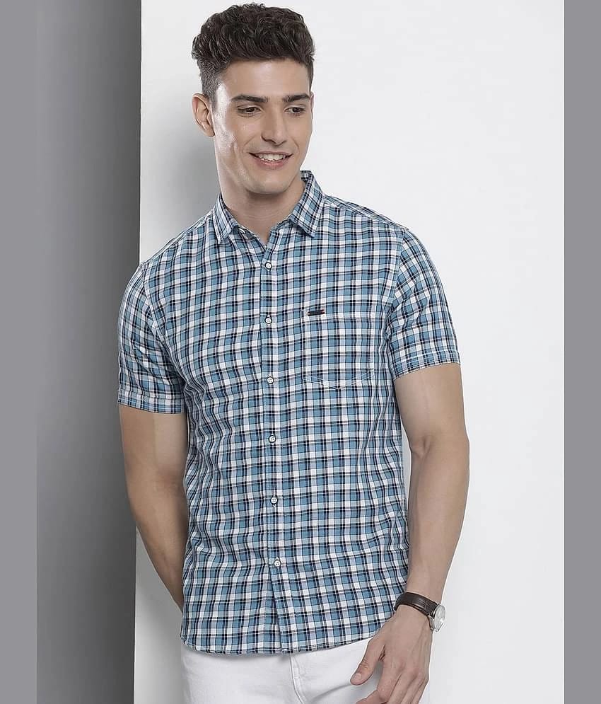 The Indian Garage Co Men Slim Fit Opaque Checked Casual Shirt - None