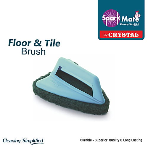 Sparkmate By Crystal Floor & Tile Brush - Lightweight, Durable, Removes Tough Stains, 1 pc