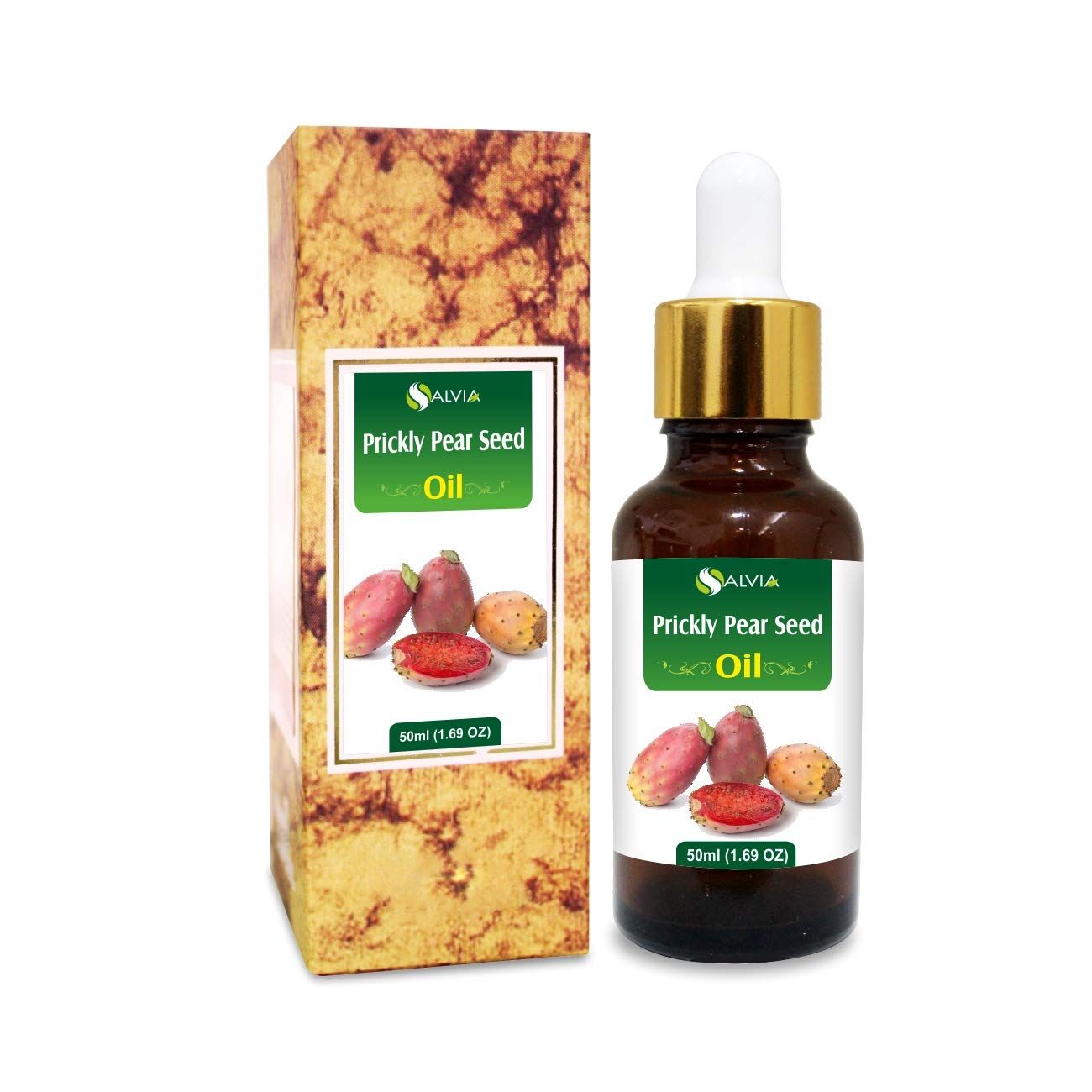 Salvia Prickly Pear Seed Oil (Opuntia ficus-indica) Carrier Oil for Skin, Hair & Massage Lightweight Botanical Oil for DIY Skincare & Body Care 50 ml / 1.69 fl oz Salvia Prickly Pear Seed Oil (Opuntia ficus-indica) Carrier Oil for Skin, Hair & Massage Li