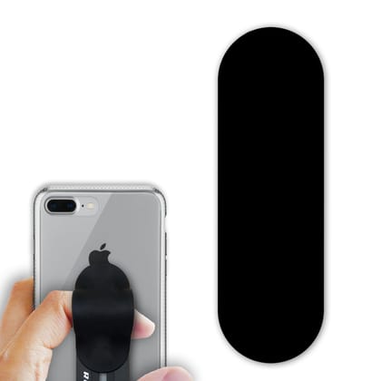 Regor Tabletop Finger Grip & Mobile Holder | Mobile Stand | Phone Holder for Hand & Mobile Back Holder Grip | Great for Selfie & Works as iPhone Stand & Android Phone Stand Black Black.