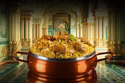 Lazeez Bhuna Murgh Biryani (Dum Chicken Biryani - Serves 2)