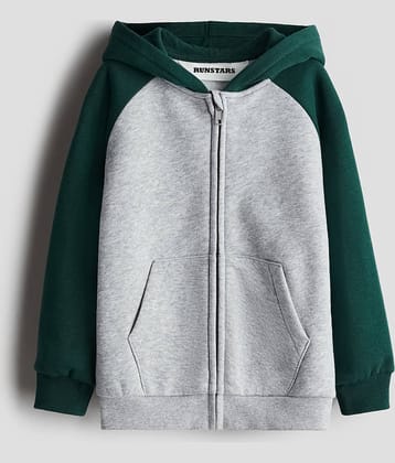 RUNSTARS Pack of 1 Boys Fleece Sweatshirt ( Olive Green )