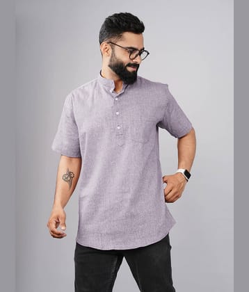 QuaClo - Purple Cotton Men's Regular Kurta ( Pack of 1 )
