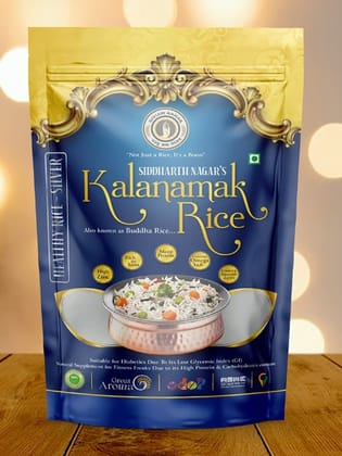 Kalanamak Rice Silver ( High Zinc, More iron, contain Omega 3&6, micronutrients like Anthocyanin and Vitamin) Low Glycemic Index