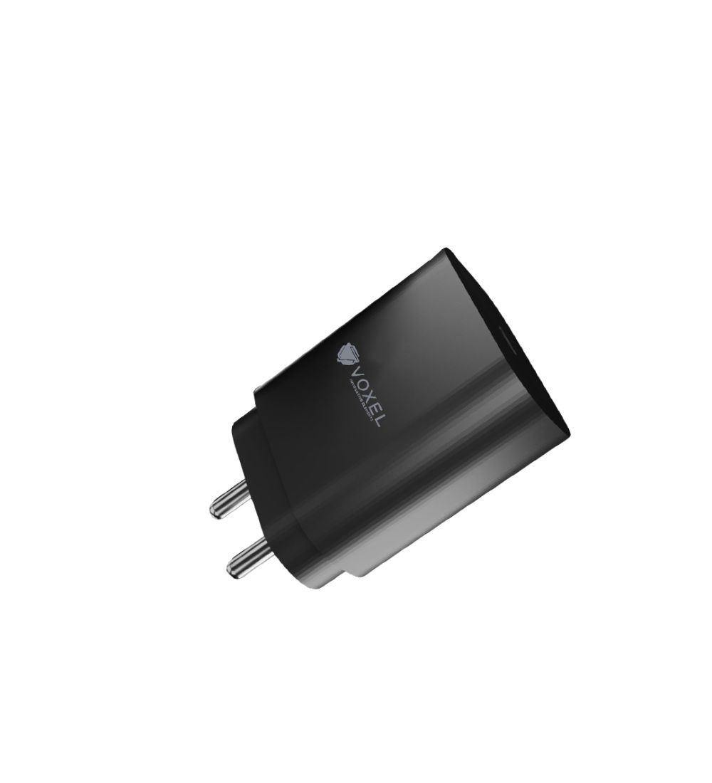VOXEL 100 Watt C Port PD Fast Charger AB Plastic (Black)