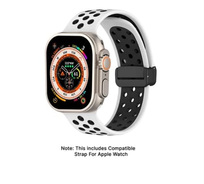 Magnetic Buckle Bracelet Liquid Silicone Watch Strap 41 MM