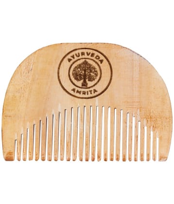 Ayurveda Amrita Neem Wood Pocket Fine Tooth Comb 1 Pcs