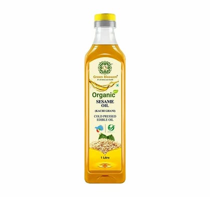 Organic Sesame Oil ( Kachi Ghani) - 1 Ltr (Pack of 1) I Green Blossom I Cold Press (Size - 1L) by green blossom agritech ventures private limited