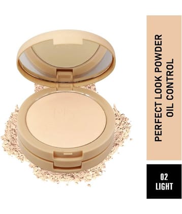 Mattlook Perfect look Powder 2 in 1 Formula Oil Control, Compact Pressed Powder + Base Concealer, Face Makeup, Light (20gm)